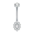 1/5PCS Titanium Piercing Star Belly Rings Flower CZ Crystal Navel Belly Button Rings Ombligo Piercing Sexy Women Jewelry 14G